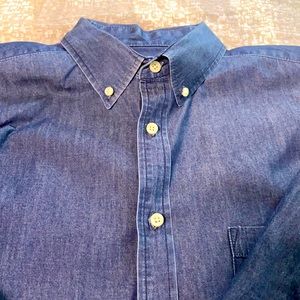 Men’s L Merona Casual Denim Button-down Shirt